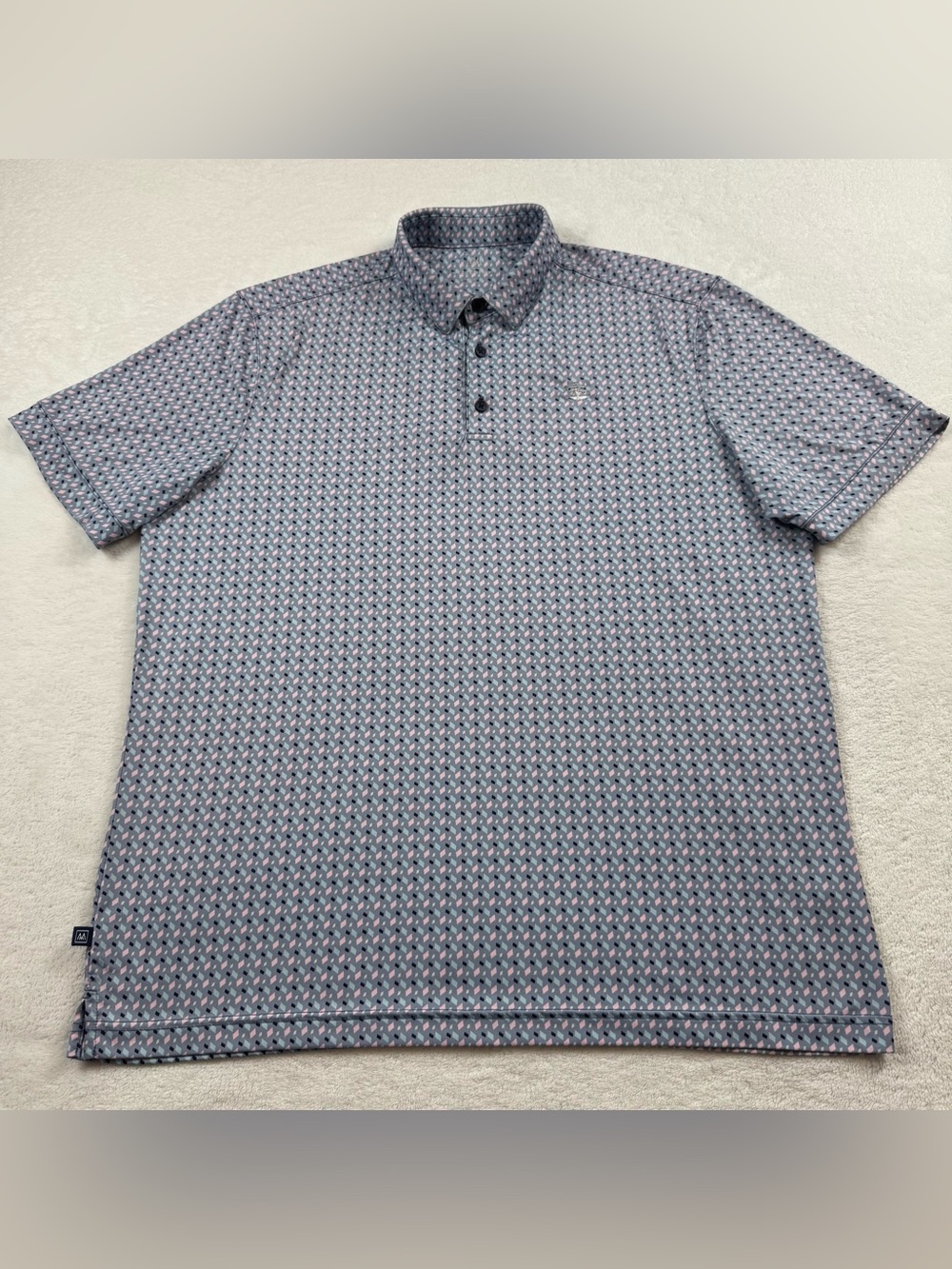 Mizzen + main versa polo golf shirt men’s M geometric multicolor confetti print